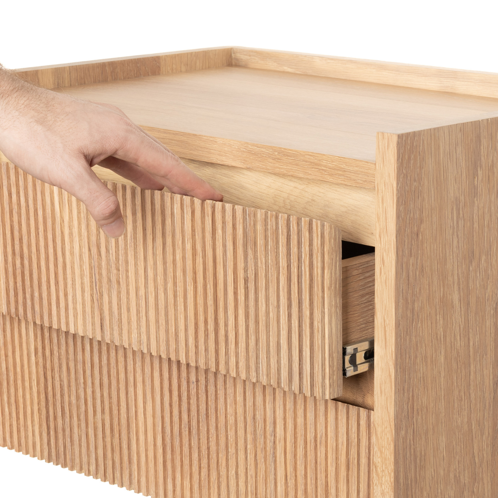 The Monolith Floating Bedside - Light Oak